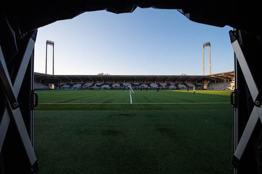 View from the player tunnel at Bravida Arena as the