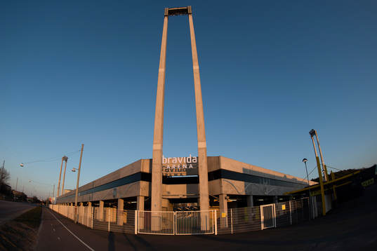 Exterior view of Bravida Arena as the coronavirus,