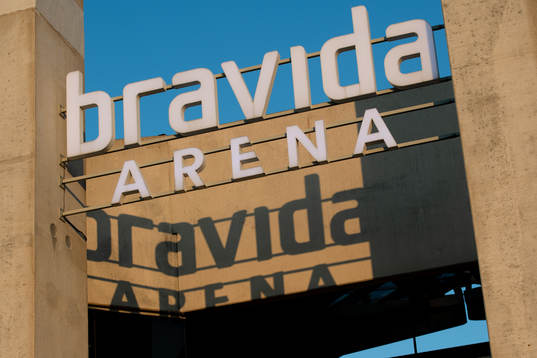 Exterior view of Bravida Arena as the coronavirus,