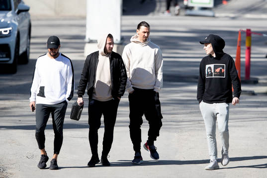 Zlatan Ibrahimovic leaves Hammarbys training facilities