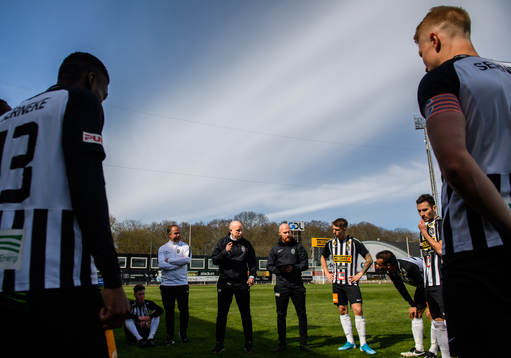 Landskronas tränare Billy Magnusson och assisterande
