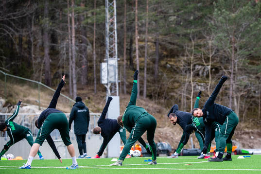 Zlatan Ibrahimovic participate in a practice with Hammarby