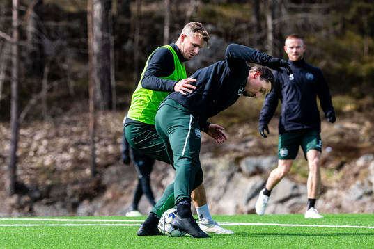 Richard Magyar and Zlatan Ibrahimovic participate in a