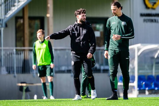 Jonathan Tamimi and Zlatan Ibrahimovic participate in a