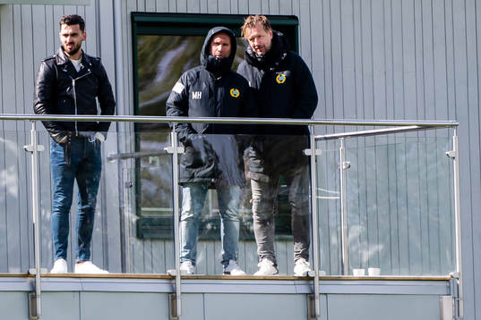 Mikael Hjelmberg, head of scouting, and Jesper Jansson,