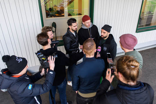 Abdul Khalili speaks with media