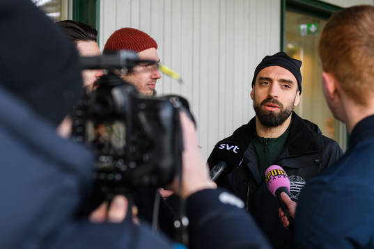 Abdul Khalili speaks with media