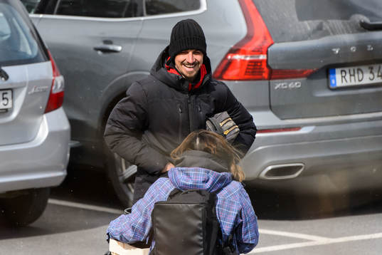 Zlatan Ibrahimovic leaves Hammarbys training facilities