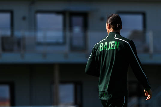 Zlatan Ibrahimovic participate in a practice with Hammarby