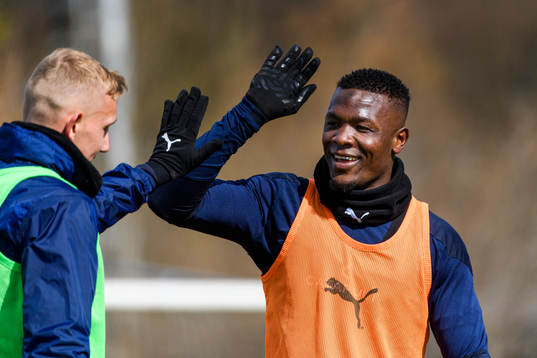 Jakob Voelkerling Persson och Alhaji Gero