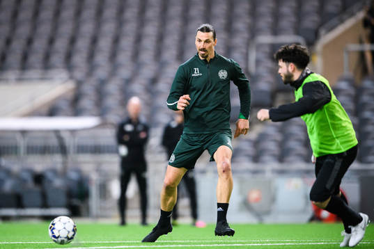 Zlatan Ibrahimovic and Jonathan Tamimi participates in a