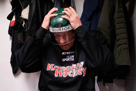 Niklas Andersson innan en träning i ishockey