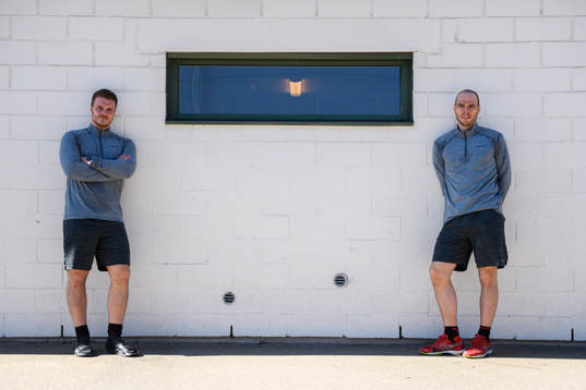 Rögles målvakter Christoffer Rifalk och Johan Gustafsson