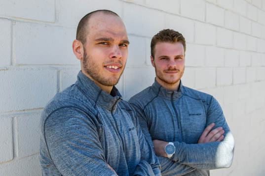 Rögles målvakter Johan Gustafsson och Christoffer Rifalk