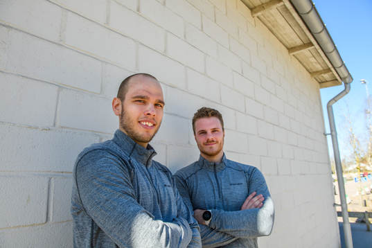 Rögles målvakter Johan Gustafsson och Christoffer Rifalk