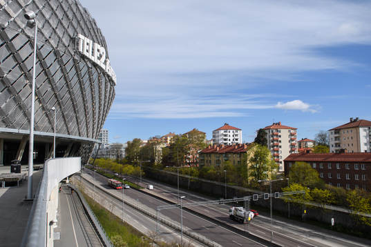 Exteriör av Tele2 Arena