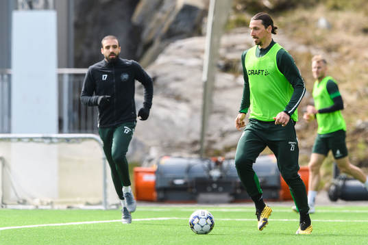 Zlatan Ibrahimovic and Abdul Khalili participates in a