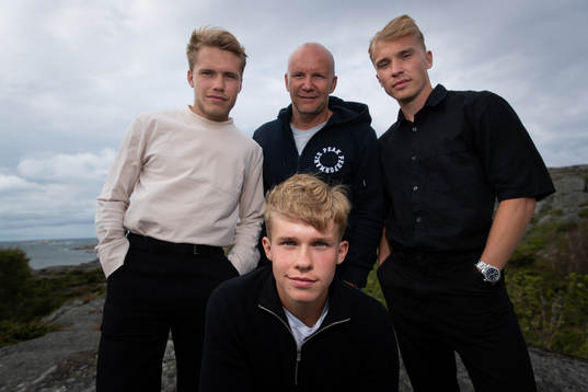 1 Hampus, Mikael, Edvin och längst fram Isak Dahlqvist