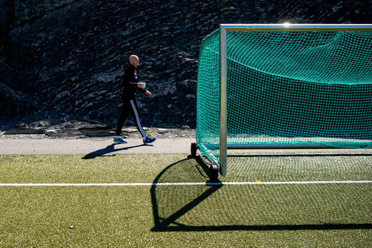Erling Ola Fykse, sports director of Nesøya IL, looks