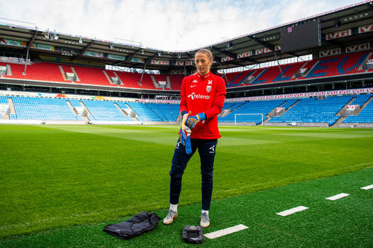 Goalkeeper Cecilie Hauståker Fiskerstrand of the Norwegian