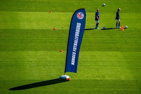 A banner of the Norwegian Football Association (NFF)
