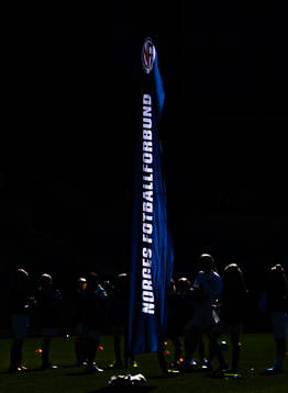 A banner of the Norwegian Football Association (NFF)