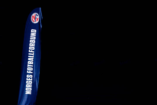 A banner of the Norwegian Football Association (NFF)