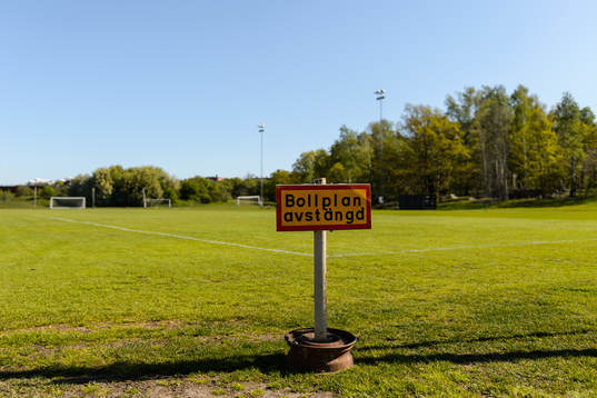 Vy över Karlbergs fotbollsplan
