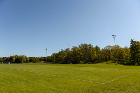 Vy över Karlbergs fotbollsplan