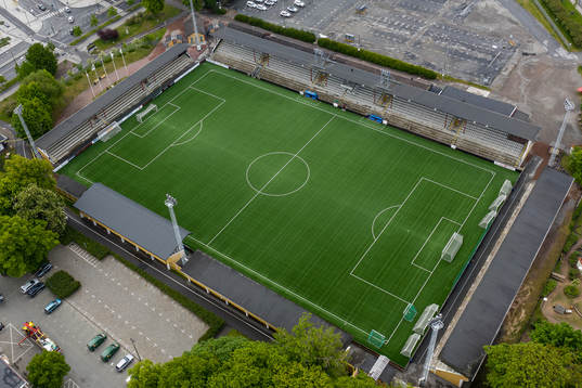 Drönarvy över Malmö IP