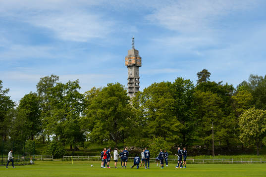 Djurgårdens spelare samlas