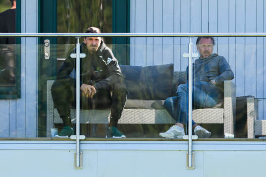 Zlatan Ibrahimovic and Jesper Jansson, Head of sports, sees