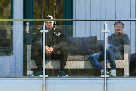 Zlatan Ibrahimovic and Jesper Jansson, Head of sports, sees