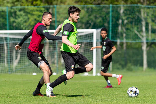Varbergs Albert Ejupi och Robin Tranberg