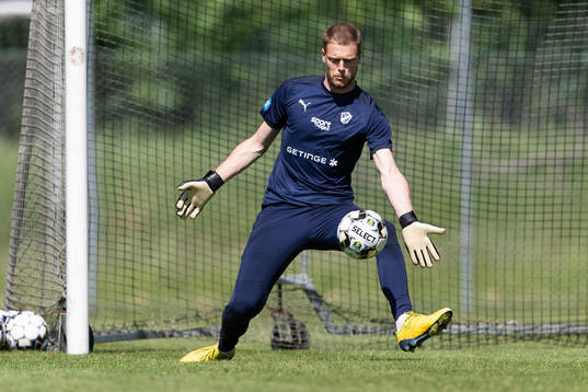 Halmstads målvakt Malkolm Nilsson Säfqvist