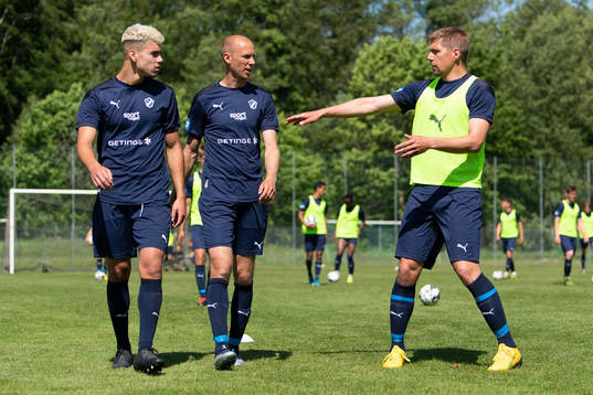 Halmstads Edvin Kurtulus, Andreas Johansson och Mikael Boman