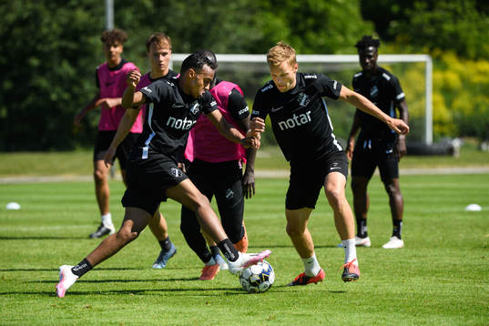 Bilal Hussein och Sebastian Larsson