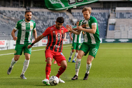 Hammarbys Abdul Khalili och Tim Söderström mot