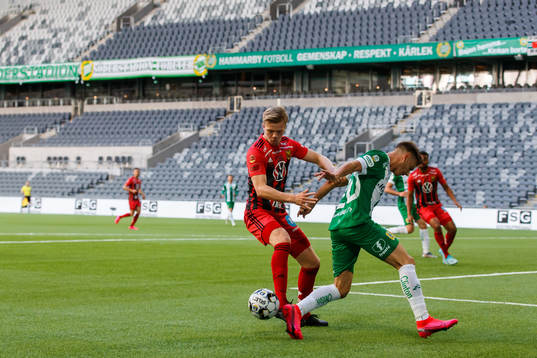 Östersunds Eirik Haugan och Hammarbys Alexander Kacaniklic