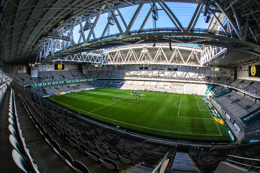 En tyst minut innan fotbollsmatchen i Allsvenskan mellan
