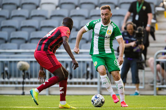Östersunds Ronald Mukiibi och Muamer Tankovic