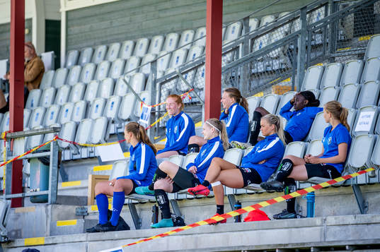 Växjös avbytarbänk på läktaren