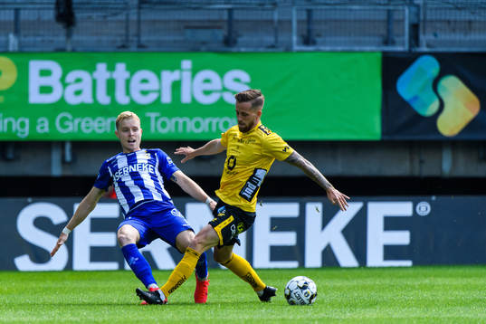 IFK Göteborgs Victor Wernersson och Elfsborgs Rasmus Alm