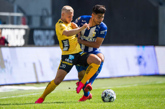 Elfsborgs Johan Larsson och IFK Göteborgs Hosam Aiesh