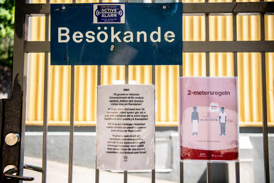 Information gällande publikfria matcher sitter uppsatt