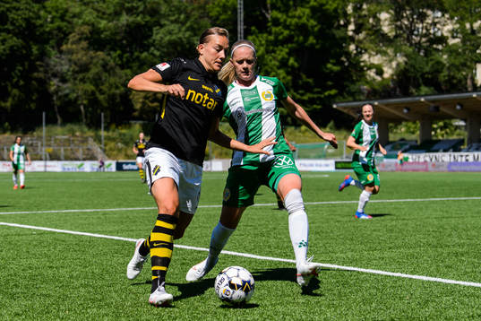 s Jenny Danielsson och Hammarbys Elsa Karlsson