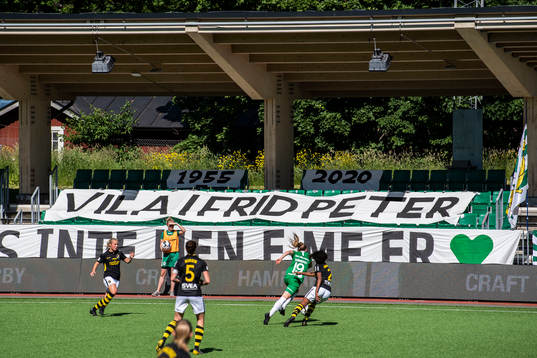 Banderoller på läktaren