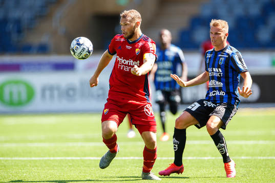 Djurgårdens Jesper Karlström och Sirius Elias Andersson