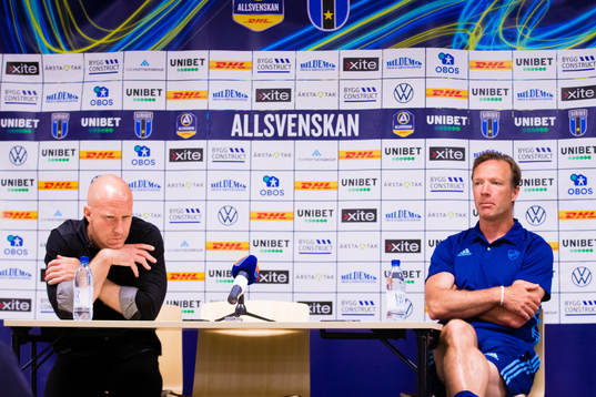 Sirius tränare Henrik Rydström och Djurgårdens tränare