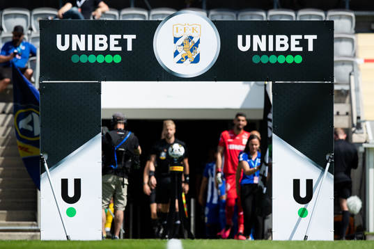 En Unibet portal innan fotbollsmatchen i Allsvenskan mellan